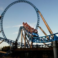 Der Blue Fire Megacoaster im Europapark Rust.