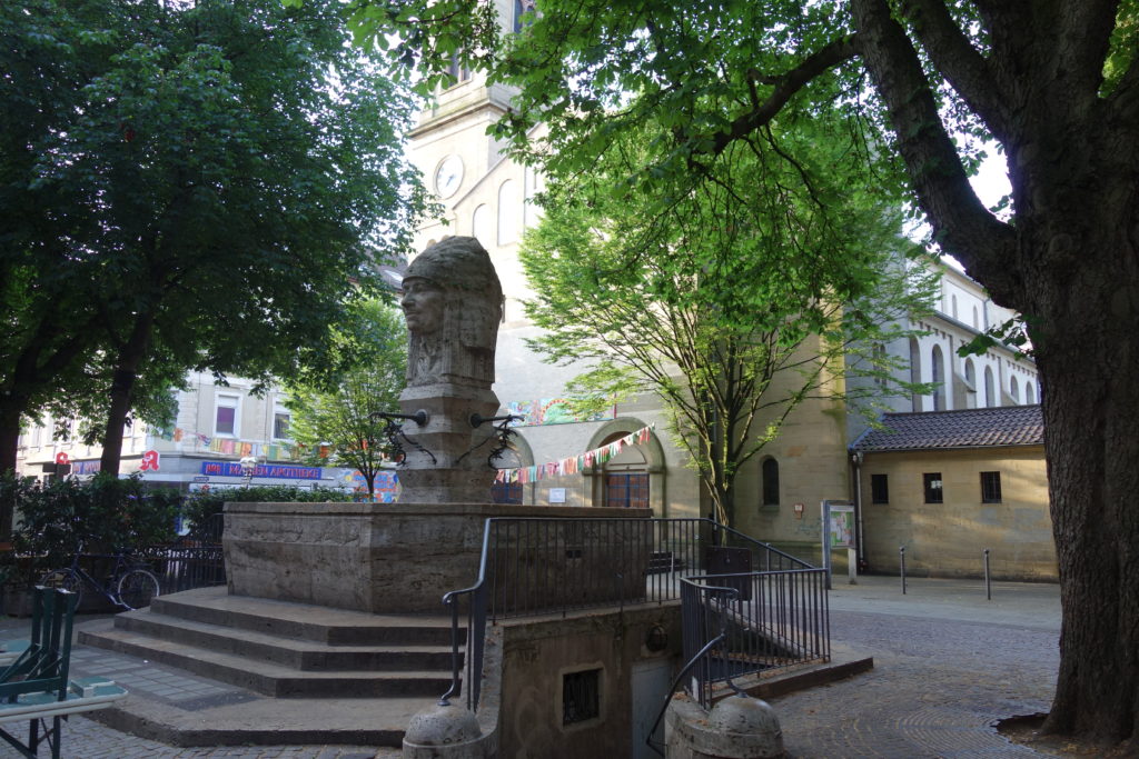 Der Indianerbrunnen in der S&uuml;dstadt.