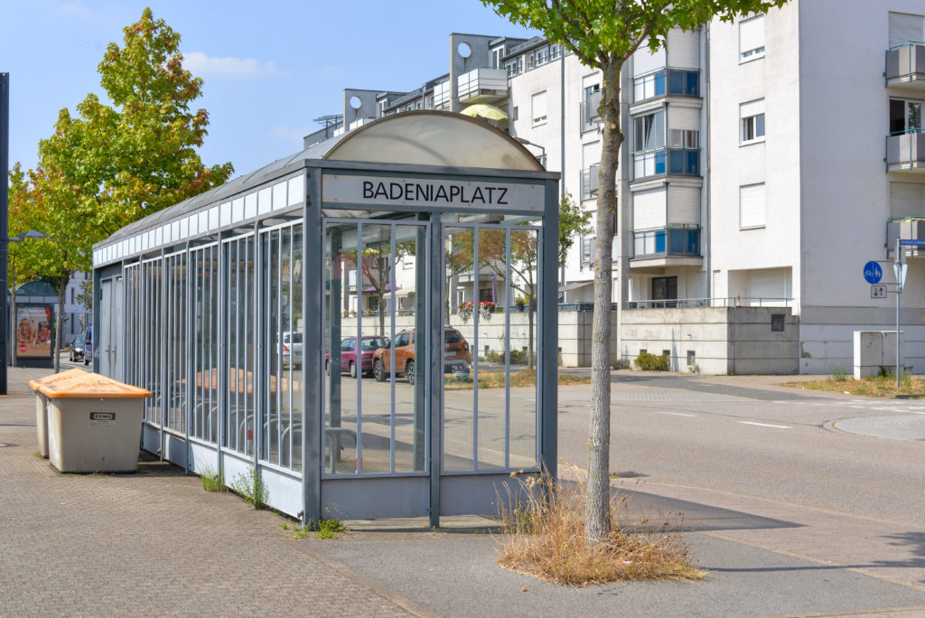 Haltestelle Badenia Platz in Oberreut.