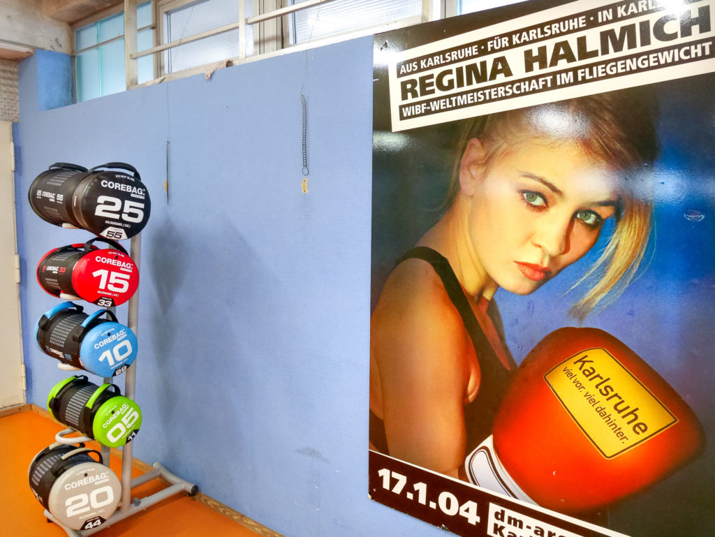 Der Kampfsportbereich im Untergeschoss.