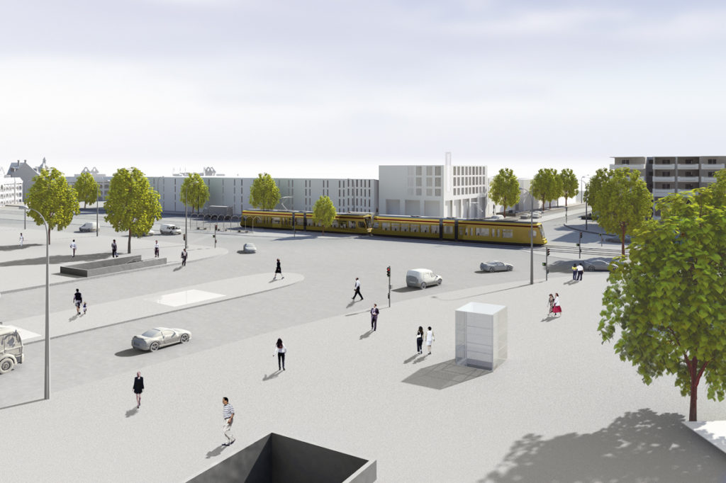 Das Ettlinger Tor von oben.