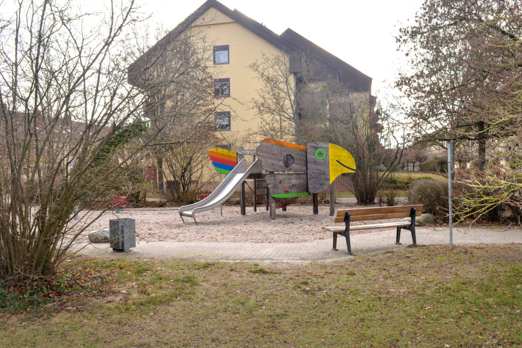 Idyllisch Leben in der grünen Waldstadt.