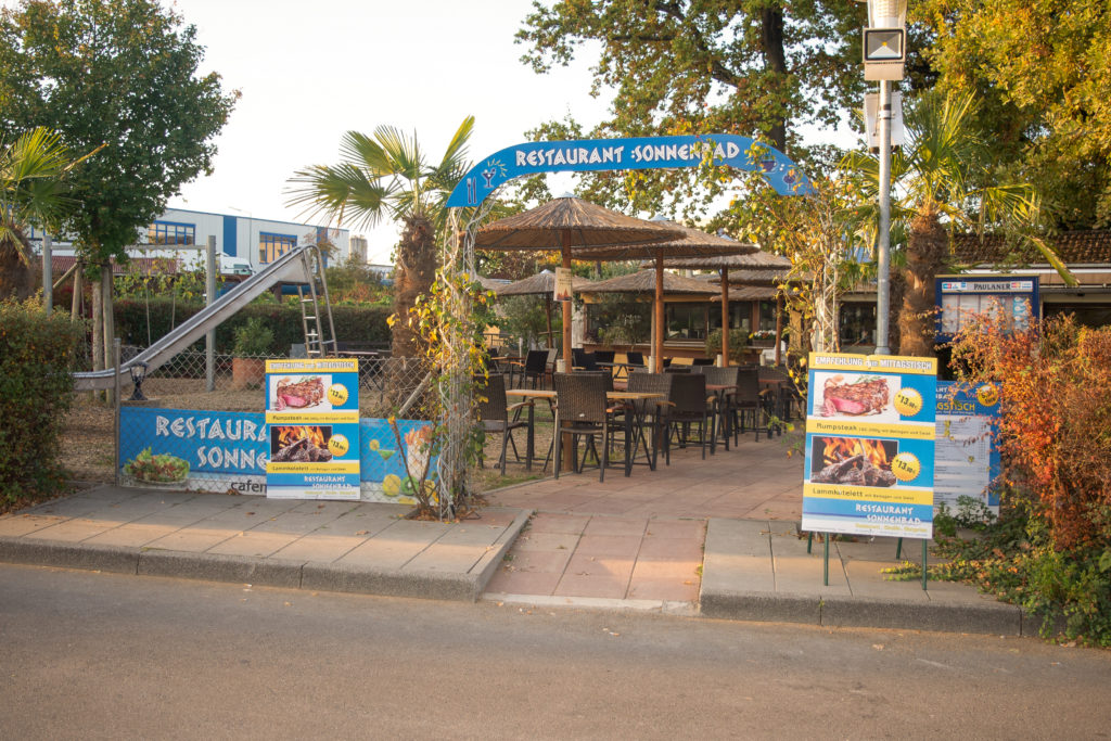 Das Restaurant am Sonnenbad Karlsruhe.
