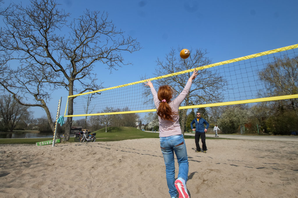 Das Volleyballfeld in der G&uuml;nther-Klotz-Anlage.