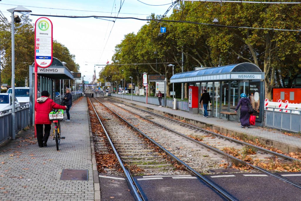 Haltestelle Weinweg vor dem Umbau