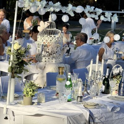 So schön war das Dîner en blanc am Karlsruher Rheinhafen